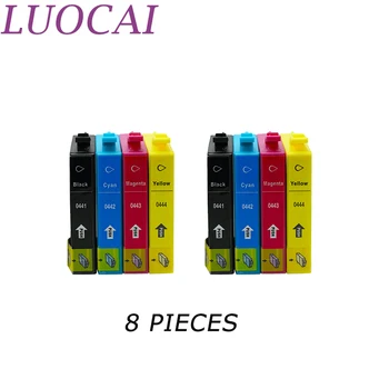 8X мастилницата LuoCai, който е Съвместим За Epson T0441 T0442 T0443 T0444 За Epson Stylus C64 C66 C84 C84N C84WN C86 CX3600 Принтер