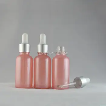 Бутилка Етерично масло 30 мл розов цвят, Гумена стъклена бутилка с взетия Розова Стъклена бутилка 30 cc, Бутилки за козметични опаковки, 30 бр./лот