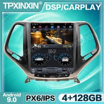 128 GB Tesla IPS Сензорен Екран За Jeep Cherokee 2014-2018 Android 9,0 Авто Радио Мултимедиен Видео DVD плейър GPS Навигация 2din