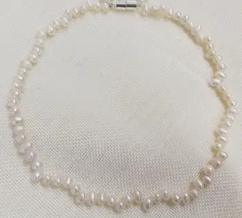 9 мм ярко бели перли в бароков стил, колиета верижки и колиета магнит закопчалката естествени сладководни перли Женски Накити 14