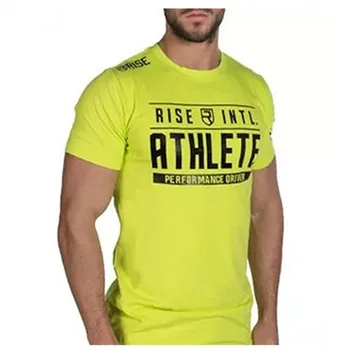 2022 Фитнес новата мъжка тениска с къс ръкав, спортна риза, мъжки мускулни чорапогащник, тениска за фитнес Gasp