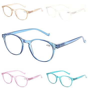 Turezing 5 Опаковки Полнокадровые Очила За четене Мъжки и женски Прозрачни Очила HD Очила за далекогледство с диоптриями+1.0+3.0+4.0+5.0+6.0
