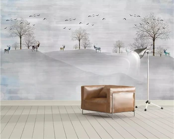 beibehang Потребителски фото тапет Лосове летящи птици гора стенописи тапети хол спалня и разтегателен 3d тапети papel de parede