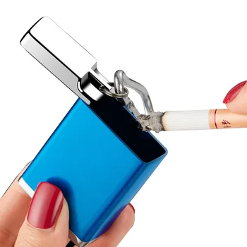Персонални Запечатани Метални Пепелник Портативни Мини Автомобилни Пепелници С Капачка и Ключодържател За Съхранение на окурка Мъжки джобен размер Притурка