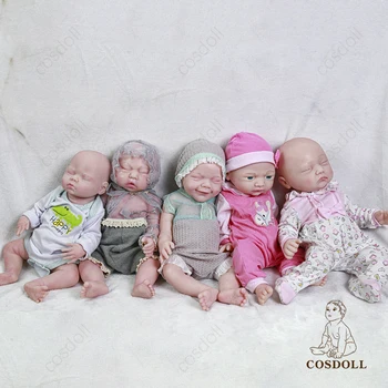 силиконов дете възраждане, платинена силиконова мека кукла възраждане, водоустойчив кукла, детски играчки, детски подарък-Cosdoll-EU WAREHOUSE