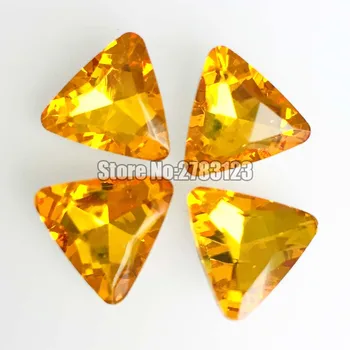 Фабричните продажба златисто-жълт Триъгълник AAA Кристал Crystal pointback свободни кристали, Мобилен телефон/дизайн нокти/направи си сам/ аксесоари