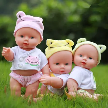 [Забавно] 30 см Реалистични Подмладени с Бебета Кукла може да се говори звукова кукла 100% безопасен Мек Силикон Момента на Докосване Чудесна Играчка за подарък