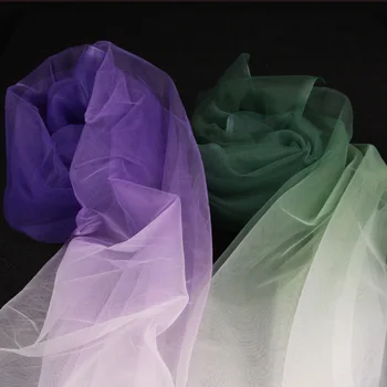 GLace 1 м/лот 2 цвята Градиентные меки мрежести тъкани женствена рокля сватбена декорация аксесоари TX1149
