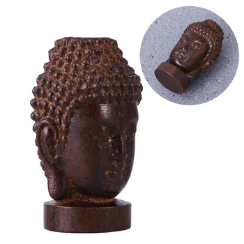 Статуята На Шакямуни Украса Дървена Статуетка На Главата Шакямуни Домашна Реколта Медитация Миниатюрни Будистки Религиозни Украса