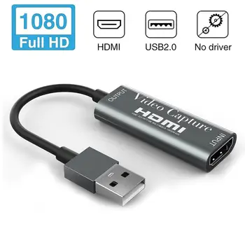 Преносима Карта Заснемане на аудио и Видео USB 2.0, HDMI, USB 2.0 1080 P Мини-Карта за Улавяне За Запис на видео на Живо