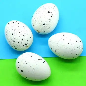 10 БР., 3D Яйца за украса за Великден, Висулки за Великден партита, Миниатюри за куклено яйца -28x39 мм