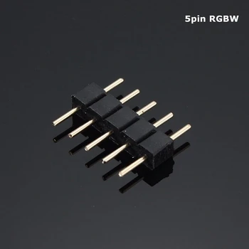 10шт 5pin RGBW конектор иглите на щепсела към штекерному конектора Безплатна доставка