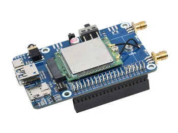 SIM7600G-H-M2 4G ШАПКА, за Raspberry Pi, висока скорост на LTE CAT4, многолентови глобален обхват, съвместимост с 4G / 3G / 2G, за ГНСС