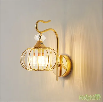 Модерен Златен/Черен Кристален LED монтиран на стената Лампа, Монтиране на стенни лампи, Лампа за Дневна, СПАЛНЯ, Хотел, Нощни, Лампа, ...