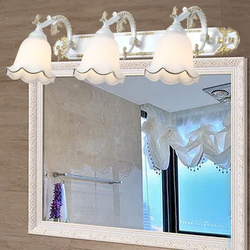 Европейската slr лампа за баня огледален шкаф лампа за тоалетна ретро противотуманная макияжная лампа LED