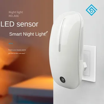 2022 Нов 1 W Plug led нощна светлина със светлинен Сензор Автоматично Включване и Изключване на Лампи Ярко-Бяла за Коридора Кухня Баня