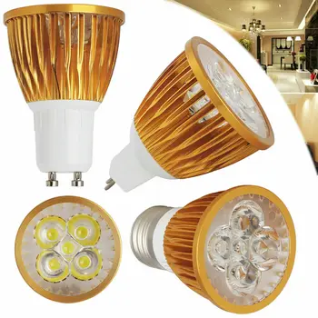 Димиране E27 LED Прожектор Златни Лампа GU10 GU5.3 LED COB Точка Крушка С 9 Вата мощност 12 W 15 W Полилей За Дома 110