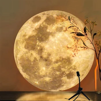 Проекция На Луната На Земята Е Led Лампа На Проектора Нощни Светлини Начало Декор За Възрастни/Детски Подарък