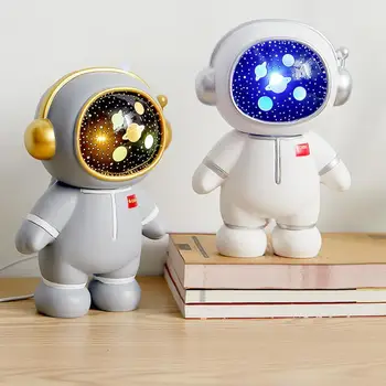 Нов Астронавт Проектор Лека Нощ За Детски Спални Защита На Очите Атмосферни Лампа Украса Прожекционни Играчки Подарък