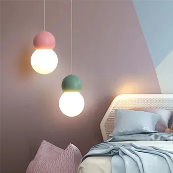Модерен Глобус Топка LED Окачен Лампа Спалня Нощни Окачен лампа с Трапезария и Кухня, Магазин за Кафе Бар Окачен Лампа