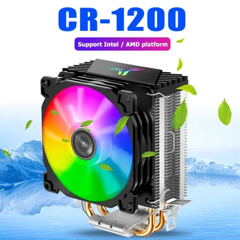 Jonsbo CR1200 Процесора Охладител 2 6 мм Топлинна Тръба RGB 3Pin 90 мм Вентилатор за Охлаждане за Intel/AMD