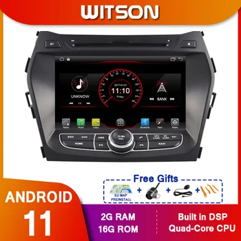 WITSON авто радио мултимедиен DVD-плейър, 2 DIN и android 11 За HYUNDAI Ix45/SANTA gps навигация стерео DSP видео с